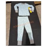 Honest Baby Blue/White Pajama Set 3T