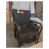 2 wicker style outdoor chairs