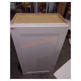 21"W White Shaker Wall Cabinet Some Cracks