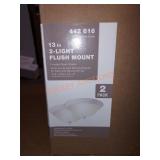13" 2-light flush mount