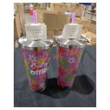 Parker Lane Floral Insulated Straw Tumbler (Set