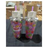 Parker Lane Floral Insulated Straw Tumbler (Set