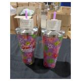 Parker Lane Floral Insulated Straw Tumbler (Set