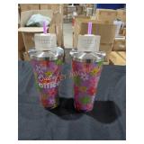 Parker Lane Floral Insulated Straw Tumbler (Set
