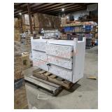 64" x 38" x 16" 6 drawer dresser w/ floral carving