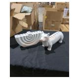 One Count Menorah Ceramic Candle Holders