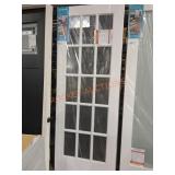 80" x 30" door with glass paneling