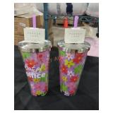 Parker Lane Floral Insulated Staw Tumbler