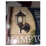 Hampton Bay 14"H Black Exterior Wall Lantern