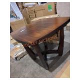 Small dark wood accent table