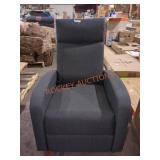 Grey fabric electronic recliner