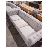 80" upholstered grey couch