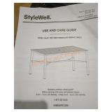 Mix and match steel slat top rectangular dining