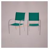 Stylewell split back sling chair periwinkle pair