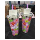 Parker Lane Floral Insulated Staw Tumbler