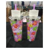Parker Lane Floral Insulated Staw Tumbler