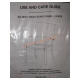 2 split back sling chair