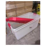 2 Sterilite 200 qt totes with lids 2× bid