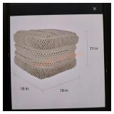 Decor therapy Winifred square pouf