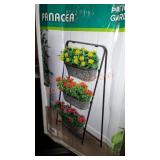 Galvanized washout planters with stand