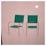 Stylewell split back sling chair pair