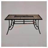 Crestridge steel rectangular dining table with