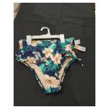 Kona Sol Floral High Waist Swimsuit Bottoms