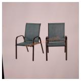Stylewell full bucket 2pk sling chair brown denim