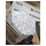 Cifre riazza hex blue tile. O.75msq / box 3xthebid