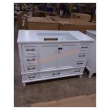 48" Bathroom Vanity Base With Black Hardware