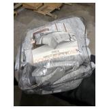 9pc King Comforter Set Grey Broken Stripe