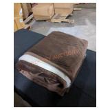 Ugg Brown/White Soft Throw Blanket