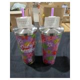 Parker Lane Floral Insulated Straw Tumbler (Set