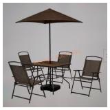 Steel sling 7pc folding set with umbrella and