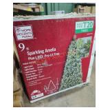 9 ft sparkling Amelia pine led pre lit tree