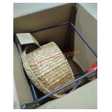 Natural woven counter stool