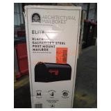 Black Galvanized Post Mount Mailbox