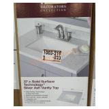37" Silver Ash Vanity Top