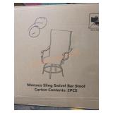(2) Monaco Sling Swivel Bar Stools