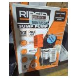 Ridgid sump pump 1/3 HP