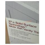37" Silver Ash Vanity Top