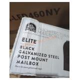 Black Galvanized Post Mount Mailbox