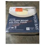 9" Flush Mount With Pull Chain