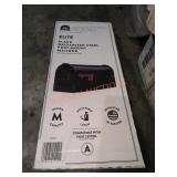 Black Galvanized Steel Post Mount Mailbox
