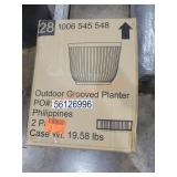 Outdoor Grooved Planter