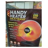 1 handy heater heatwave parabolic space heater