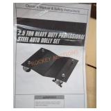 2.5 ton heavy duty professional steel auto dolly