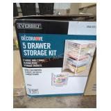 Everbilt decorative 5 drawer storage kit