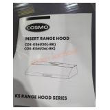 Cosmo insert range hood