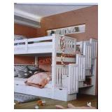 Full Bunk Bed with Shelves, Missing Box 4